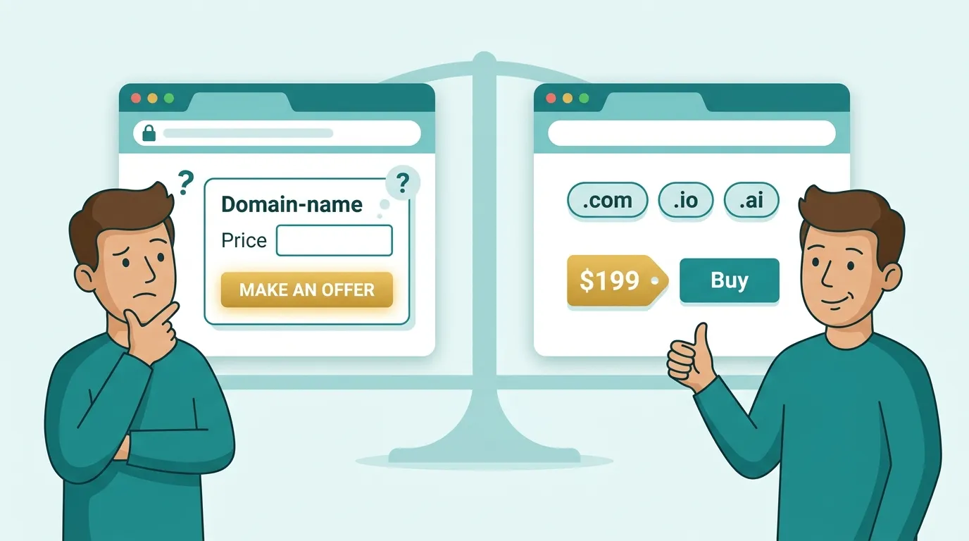Make an Offer Domains: Why a 'Name Your Price' Listing Costs You More