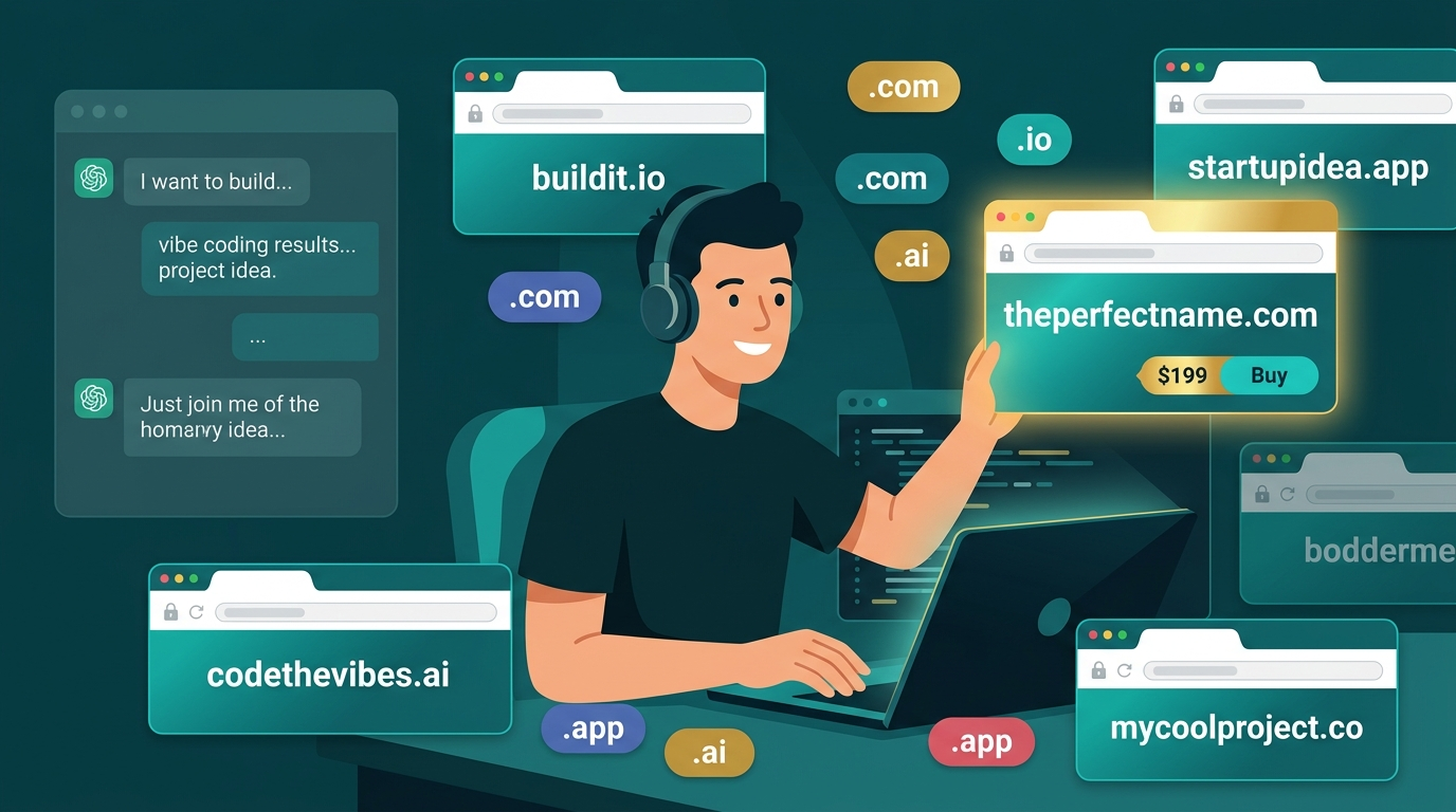How Vibe Coders Pick Domains: Naming a Project You Built in a Weekend